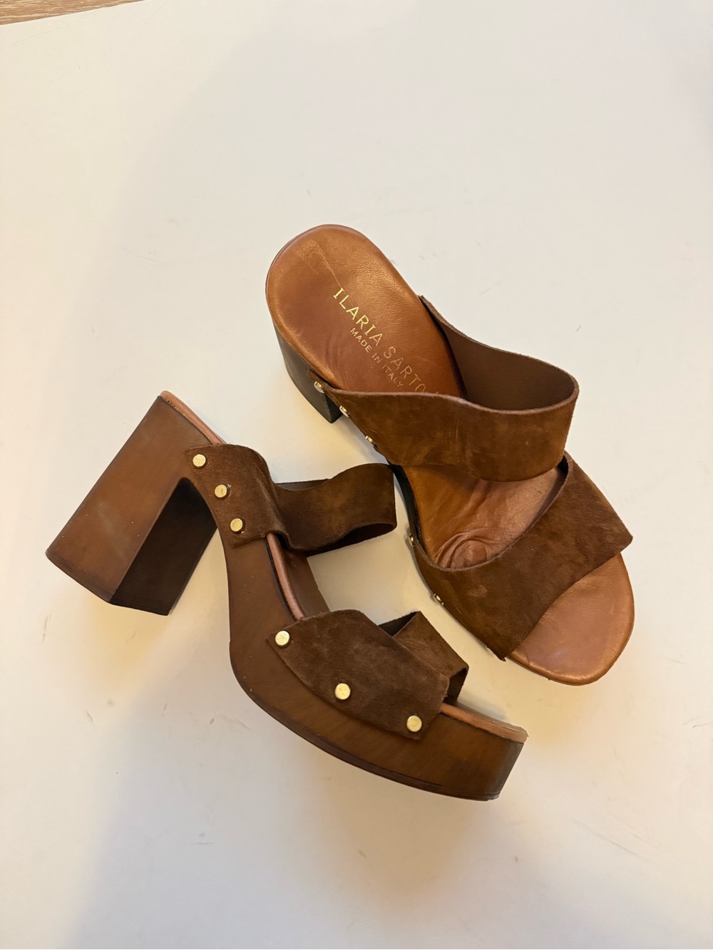Ilaria Sartori Brown Suede Platform size 37